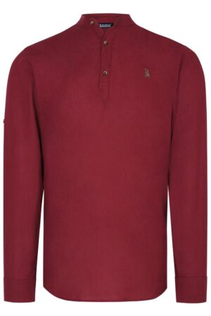 G783 DEWBERRY JUDGE COLLAR MEN'S SHIRT-BURGUNDY