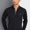 G974 DEWBERRY MEN'S SHIRT-BLACK