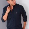 G985 DEWBERRY MEN'S SHIRT-NAVY BLUE