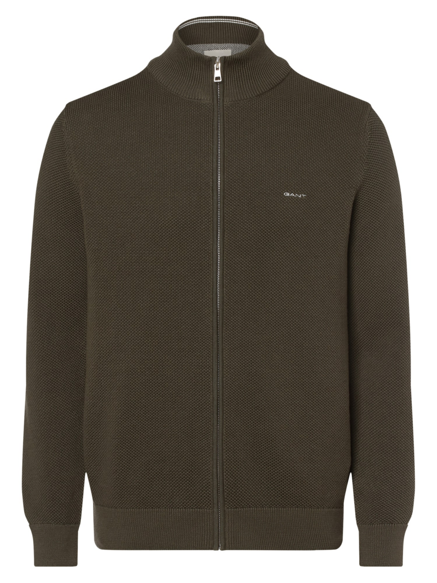 GANT Kardigán  khaki / fehér-Ár