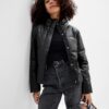 GAP Artificial Leather Quilted Jacket - Women