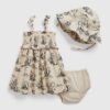 GAP Baby Linen Dress with Hat - Girls