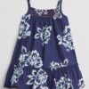GAP Baby šaty smocked virágos ruha