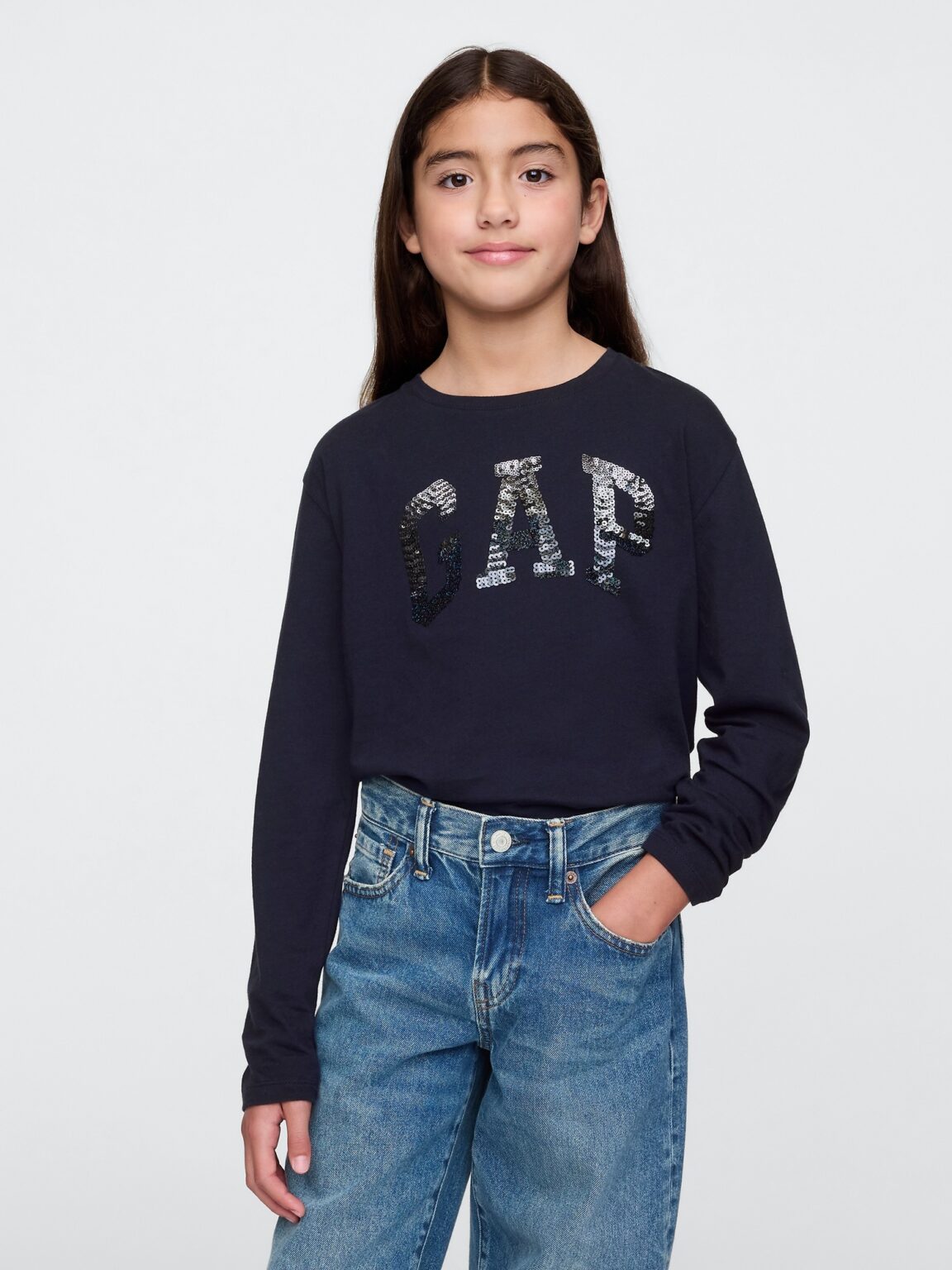 GAP Children's T-shirt with sequin logo - Girls