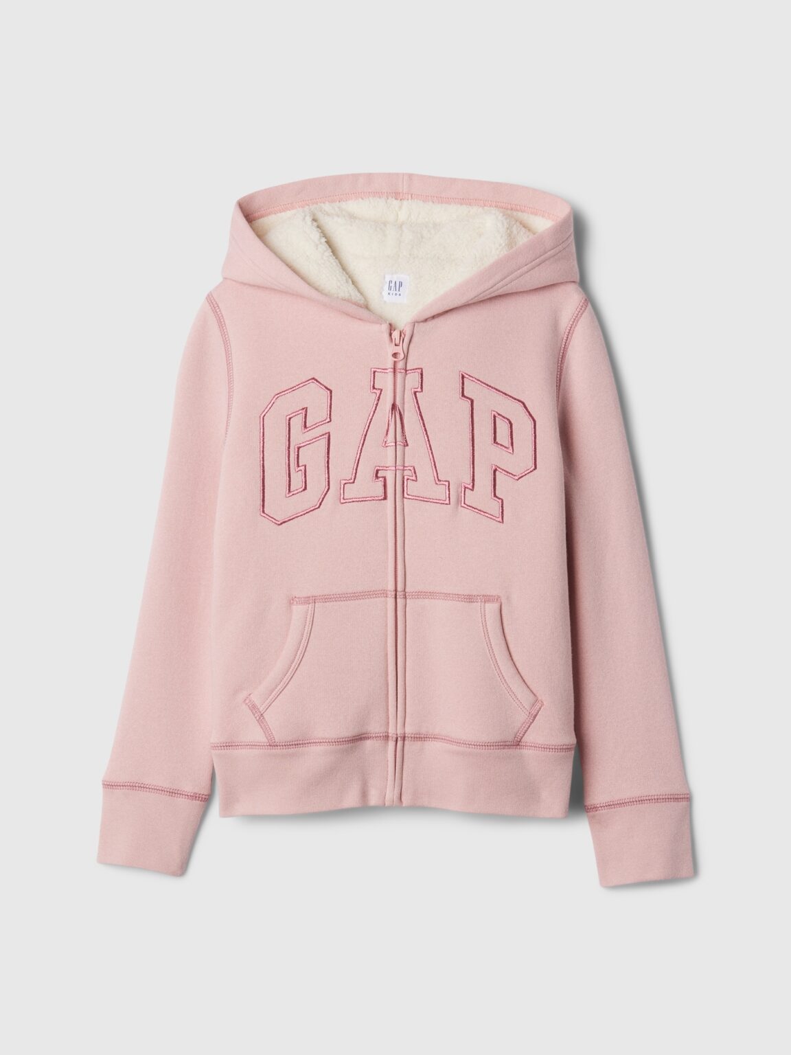 GAP Children's sherpa sweatshirt with logo - Girls
