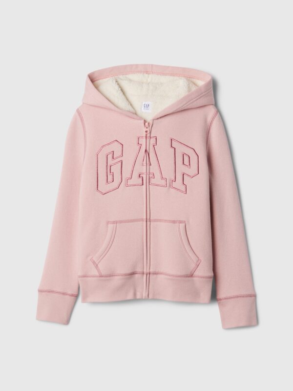 GAP Children's sherpa sweatshirt with logo - Girls