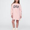 GAP Children's sweatshirt oversize dress with logo - Girls
