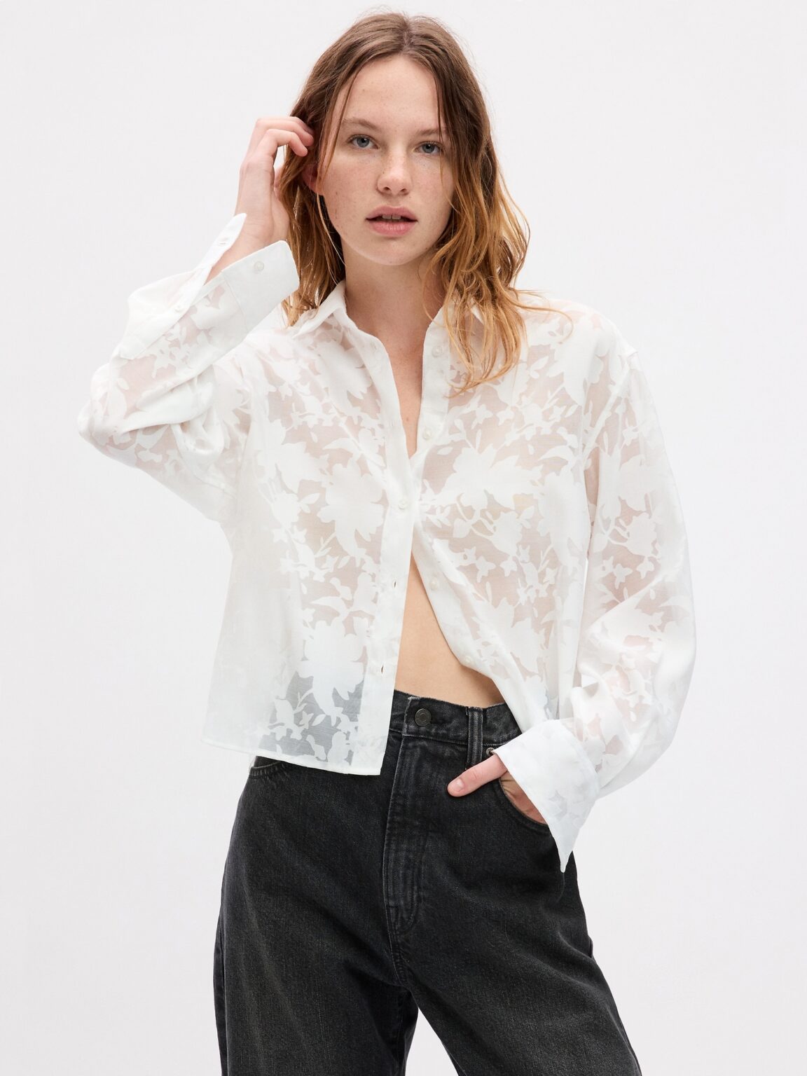 GAP Crop Lace Shirt - Women's
