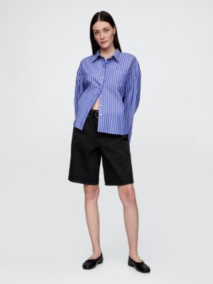 GAP Denim Shorts Mid Rise Longline - Women's