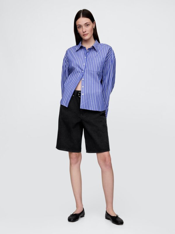 GAP Denim Shorts Mid Rise Longline - Women's