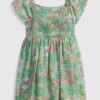 GAP Dětské šaty ss smock flut stmgnflr 5yrs