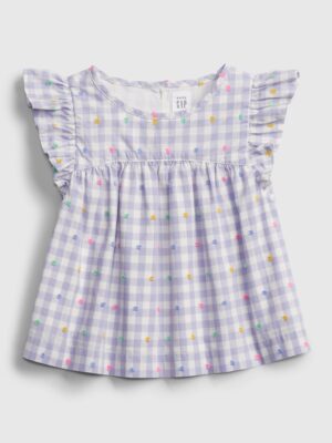 GAP Dětský felső est gingham fl