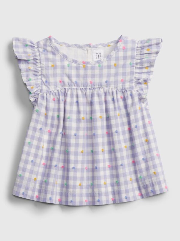 GAP Dětský felső est gingham fl