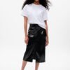 GAP Faux Leather Midi Skirt - Women