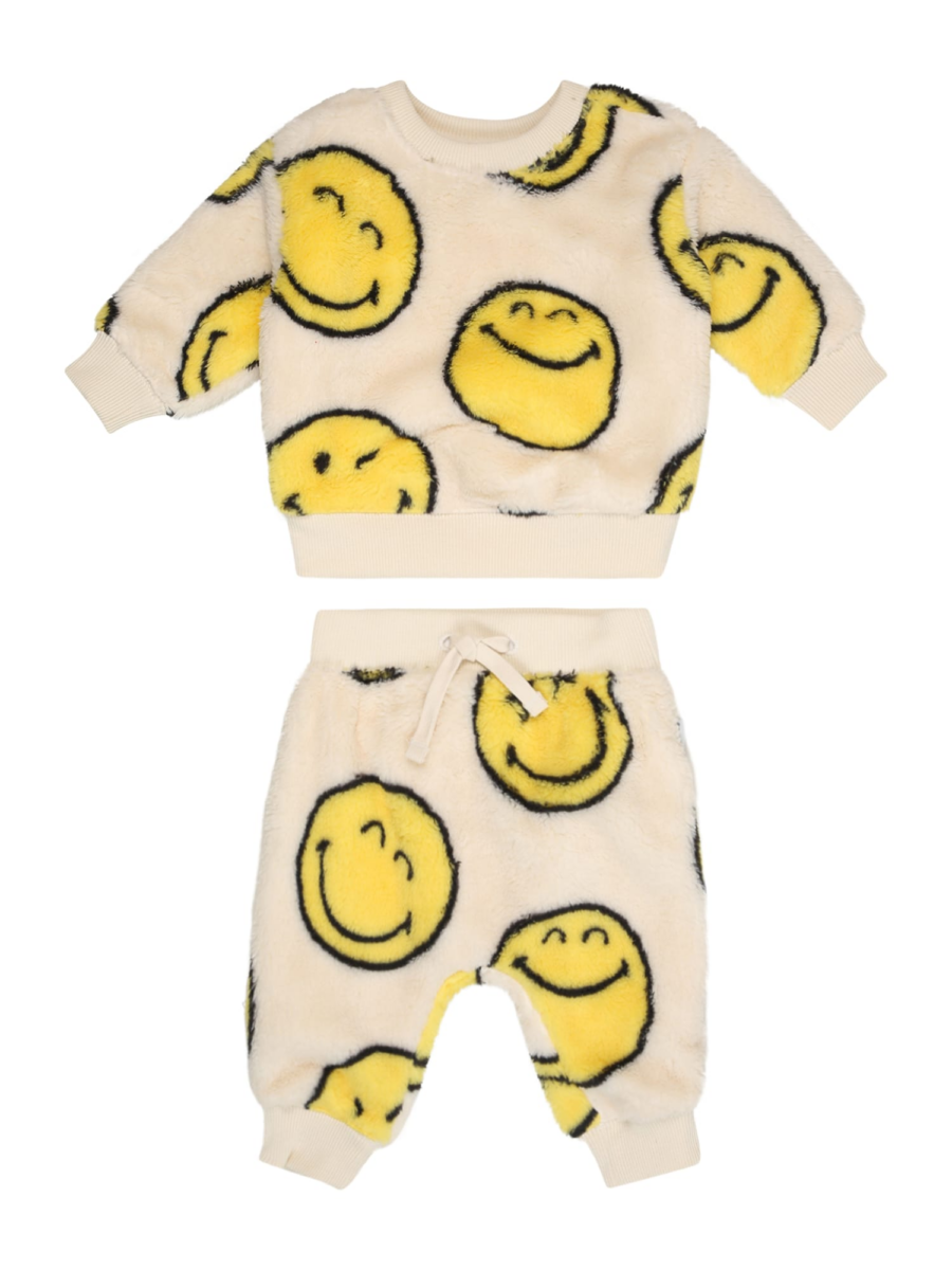 GAP Jogging ruhák 'SMILEY50 SHERPA SET'  krém / sárga / fekete-Hungary