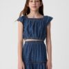 GAP Kids' Denim Crop Top - Girls