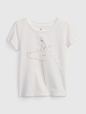 GAP Kids T-shirt with unicorn - Girls