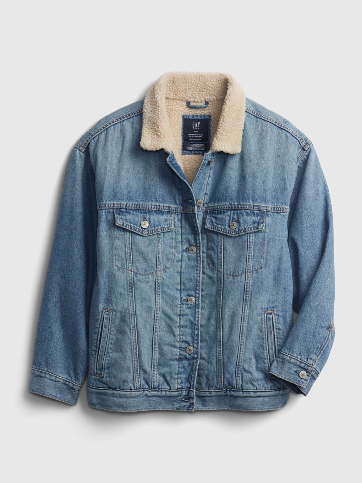 GAP Kids Teen Denim Jacket sherpa - Girls