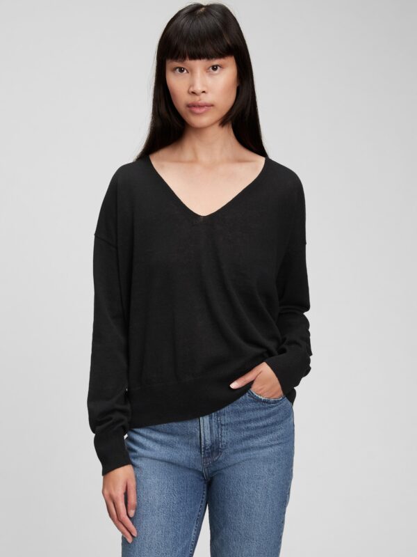 GAP Lightweight V-nyakú pulóver - Női