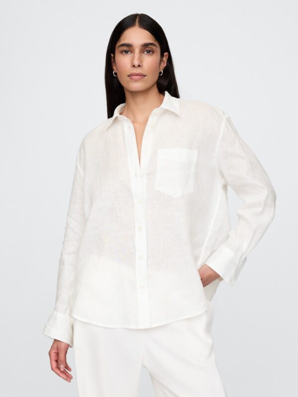 GAP Linen Oversize Shirt Big Shirt - Women's