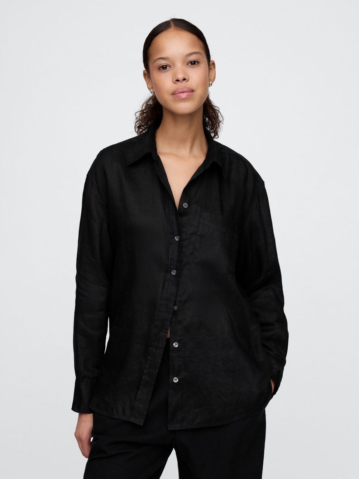 GAP Linen Oversize Shirt Big Shirt - Women's