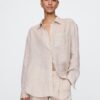GAP Linen Oversize Shirt Big Shirt - Women's