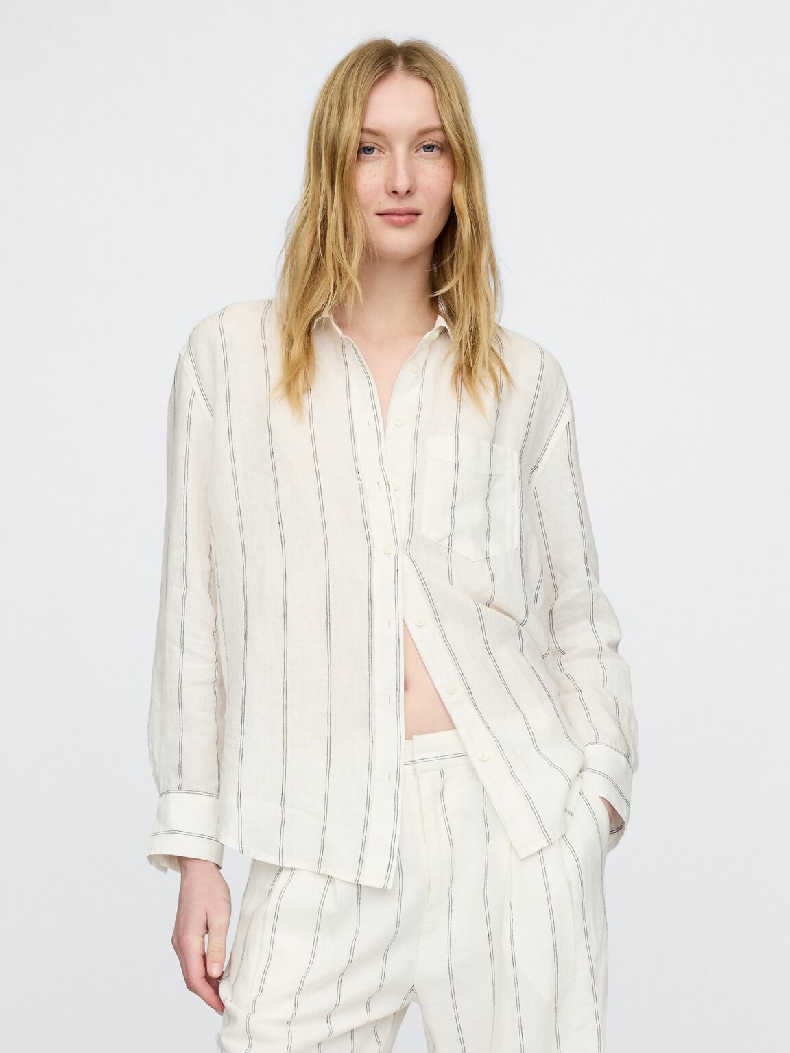 GAP Linen Oversize Shirt Big Shirt - Women's