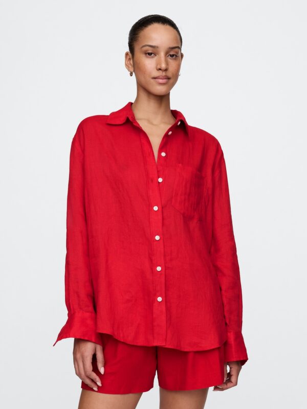 GAP Linen Oversize Shirt Big Shirt - Women's
