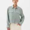 GAP Linen cropp shirt - Women's