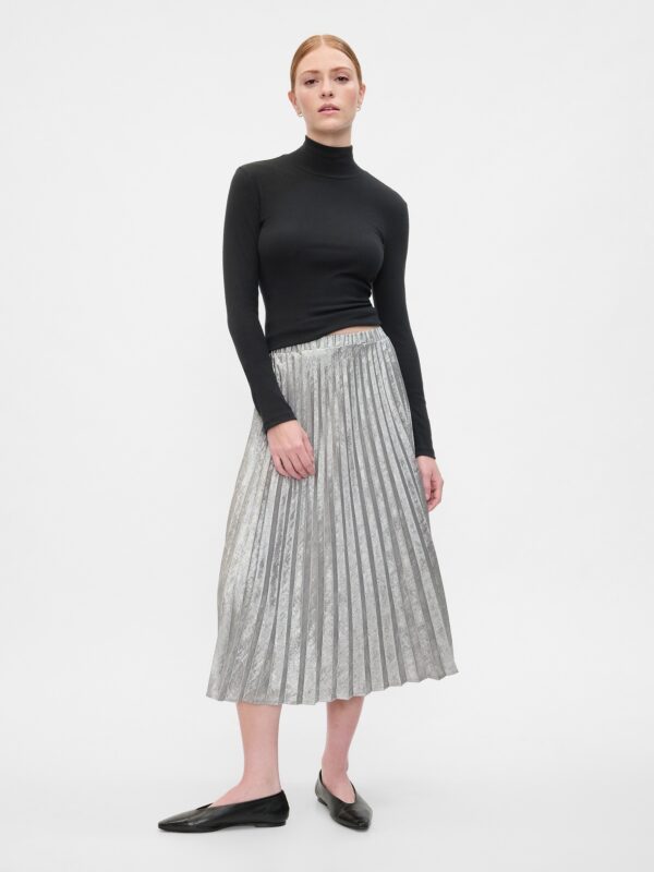 GAP Metallic pleated midi skirt - Women's