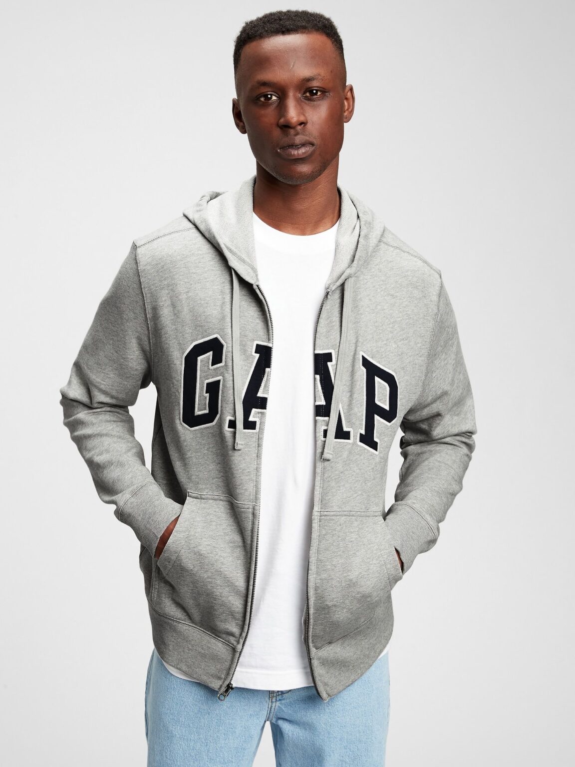 GAP Mikina Logo boltív kapucnis pulóver