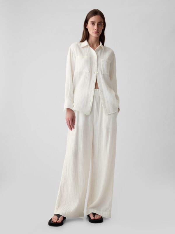 GAP Muslin Wide Leg Trousers - Women
