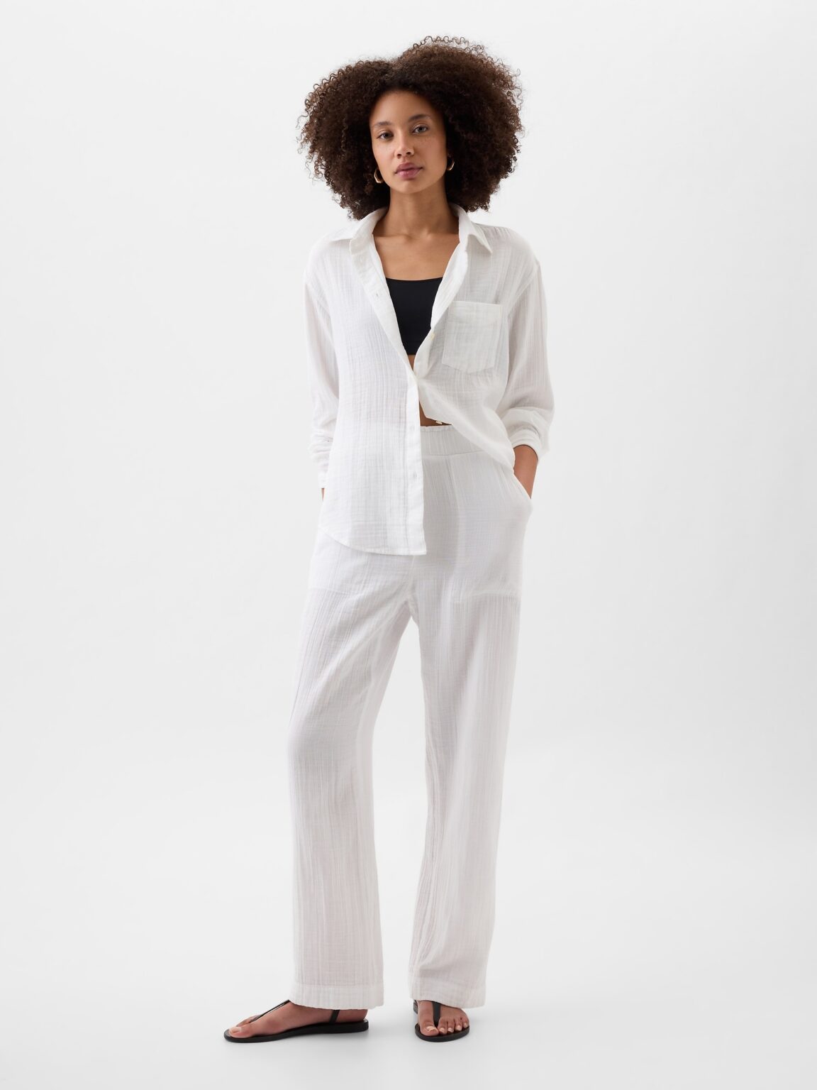 GAP Oversize Muslin Shirt - Women