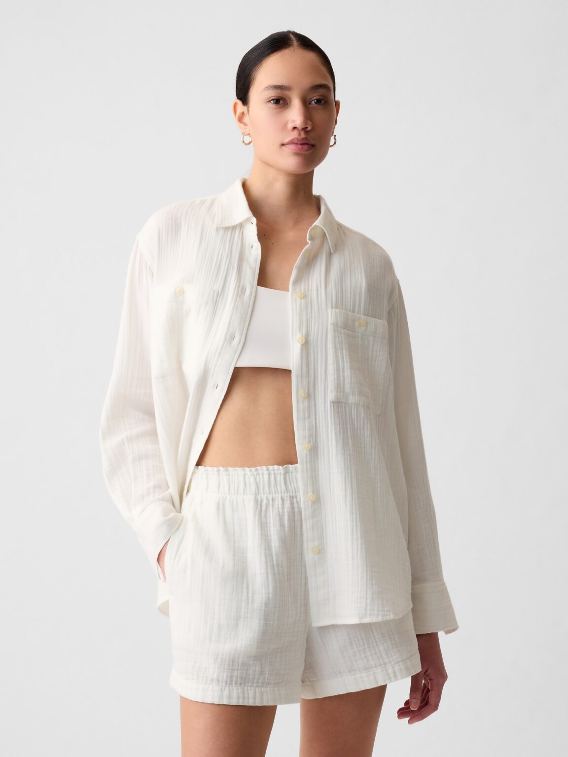 GAP Oversize Muslin Shirt - Women
