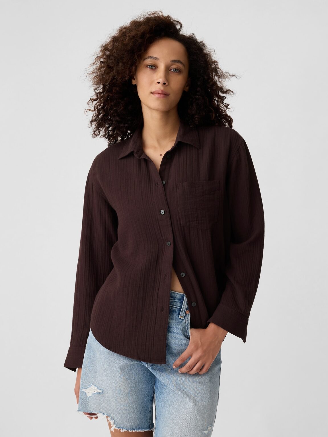GAP Oversize Muslin Shirt - Women