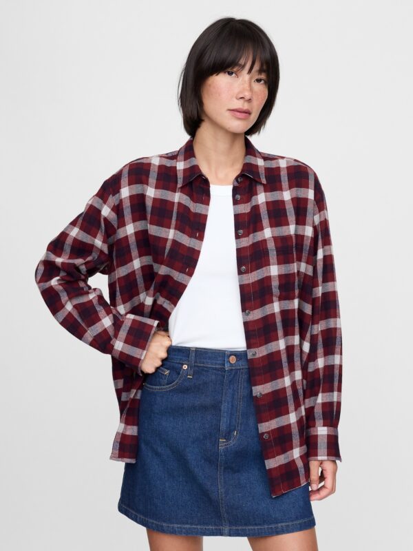 GAP Oversize flannel shirt Big Shirt - Women's