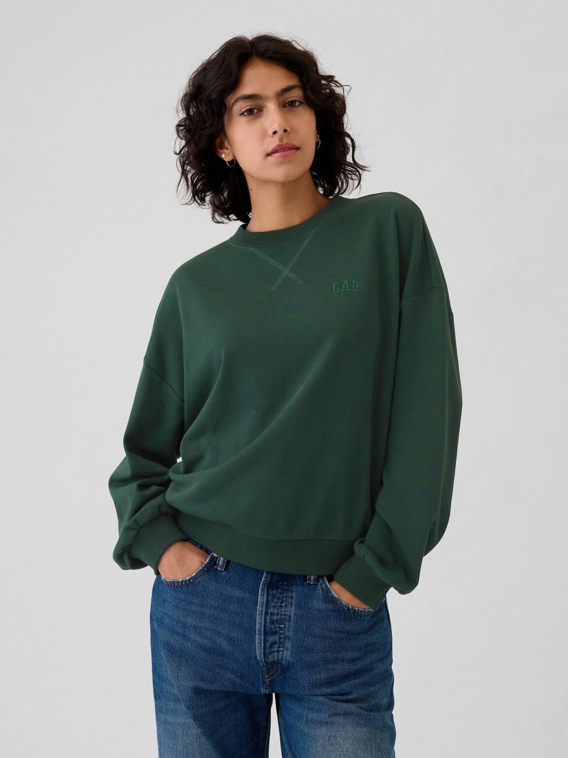 GAP Oversize sweatshirt with logo - Women's