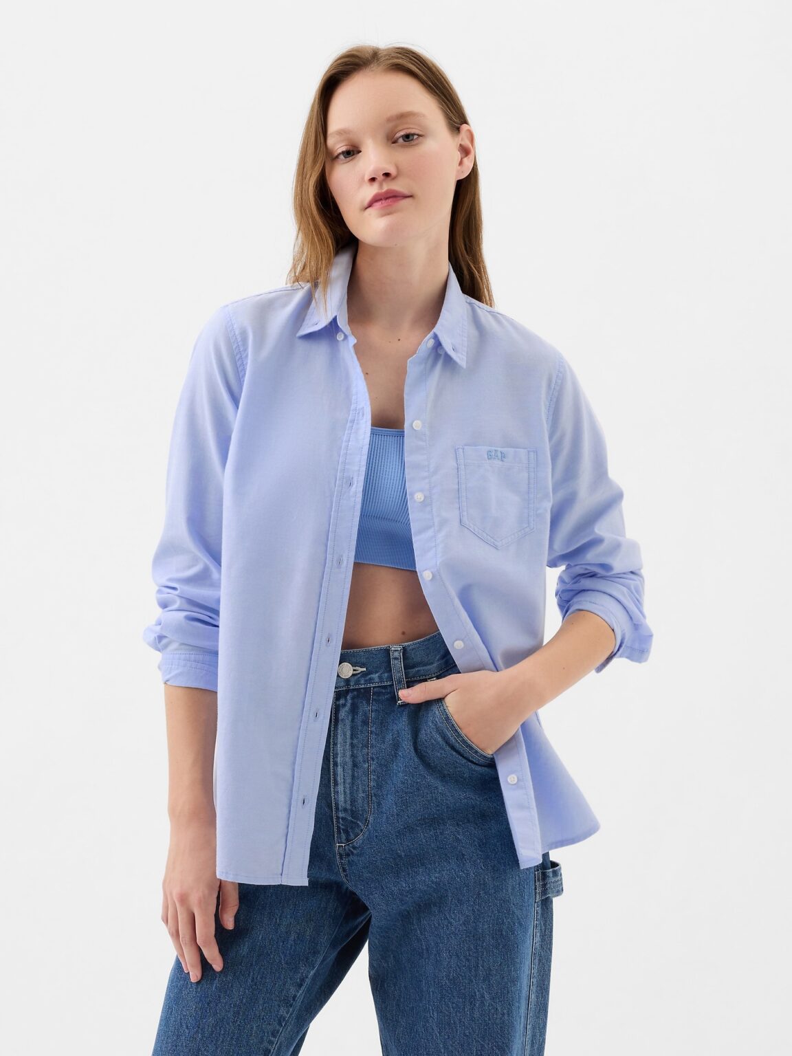 GAP Oxford Shirt with Logo - Women's
