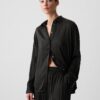 GAP Satin Boyfriend Shirt - Women