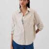 GAP Striped Oversize Shirt Poplin Big Shirt - Women's