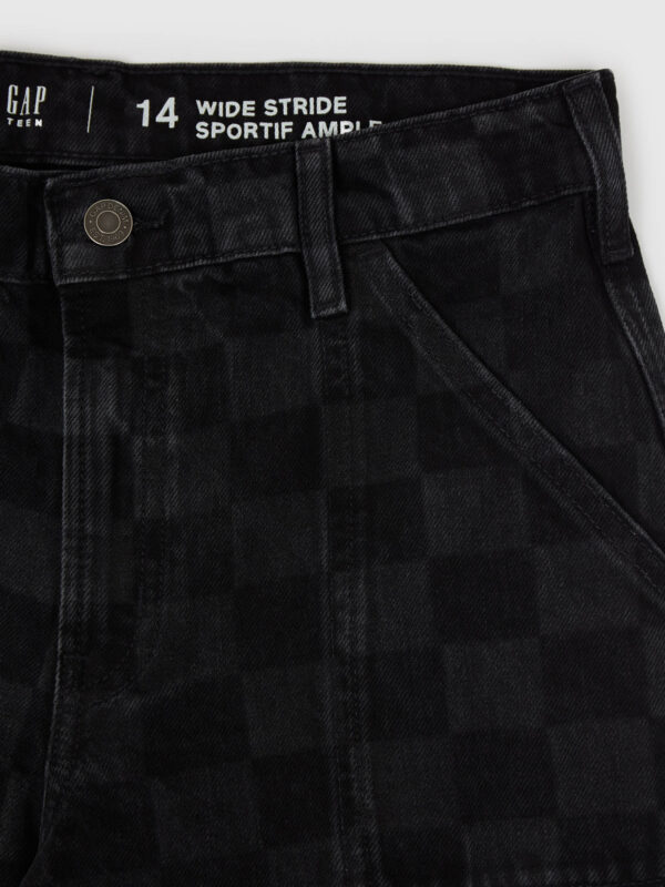 GAP Teen Jeans Wide Stride Checkerboard - Girls