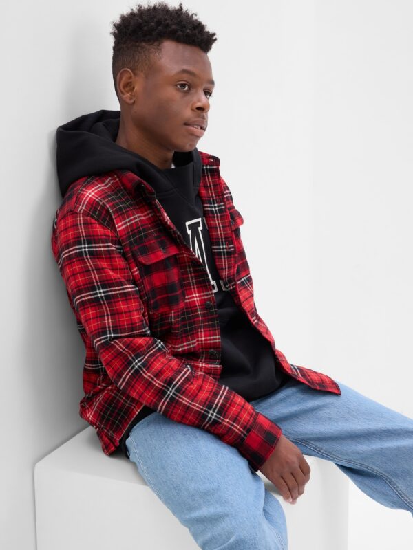 GAP Teen Plaid Flannel Shirt - Boys