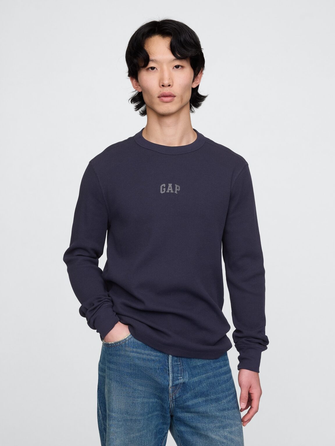 GAP Textured T-shirt with logo - Men's
