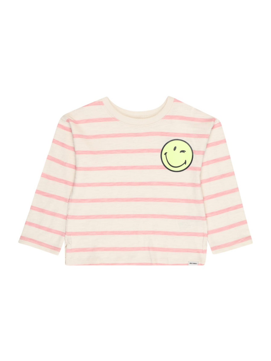GAP Tréning póló 'SMILEY50 LS DROP SHOULDER GR T'  sárga / púder / fáradt rózsaszín / fekete-Hungary