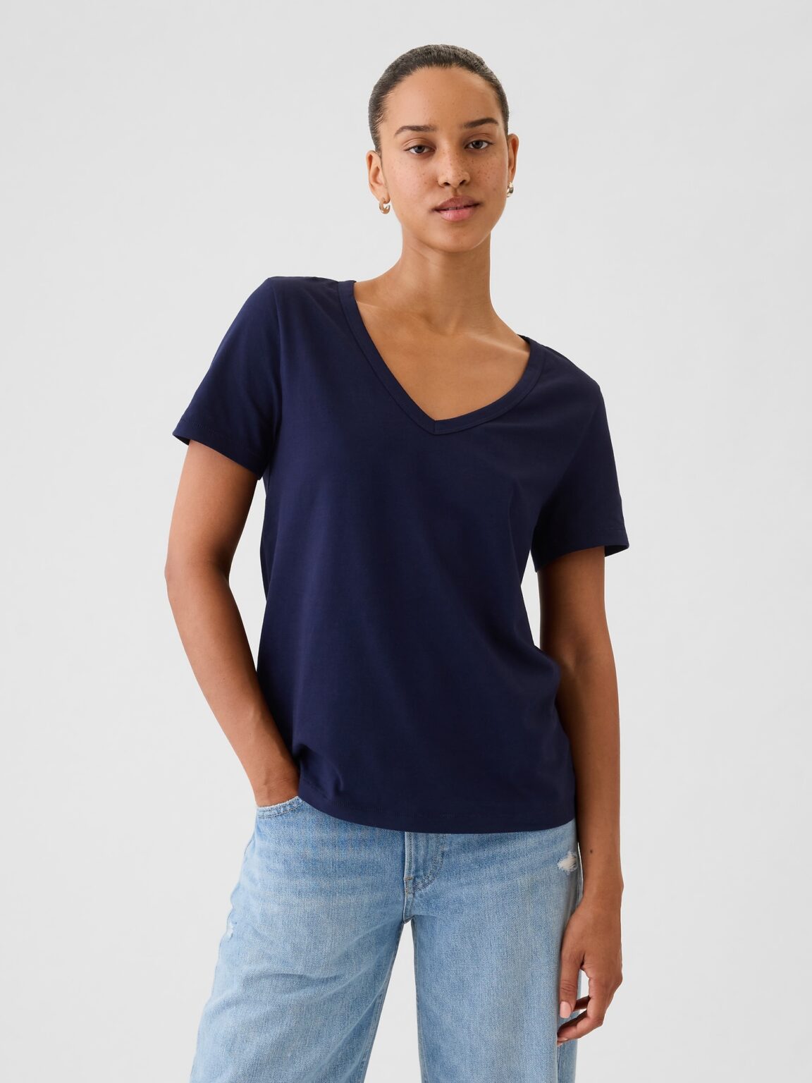 GAP Tričko Bio Vintage V-nyak
