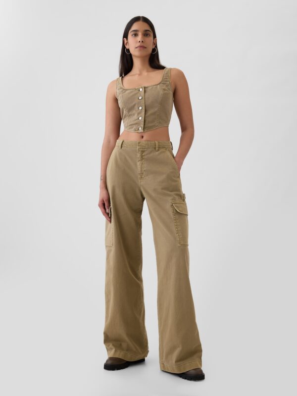 GAP Trousers with pockets Baggy Khaki Cargo - Women's