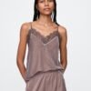GAP Velvet tank top with lace - Women's