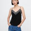 GAP Velvet tank top with lace - Women's