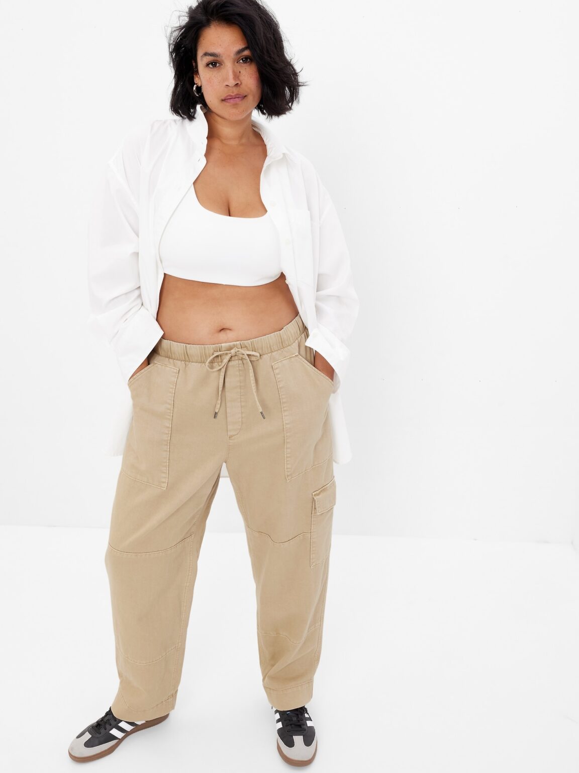 GAP Washwell Elasticated Waistband Trousers - Women