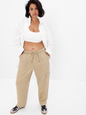 GAP Washwell Elasticated Waistband Trousers - Women